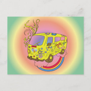 Machen Sie Liebe nicht Krieg Van ~ 60er Hippie Pea Postkarte