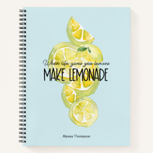 Machen Sie Limonade Personalisiert inspirierend Notizbuch