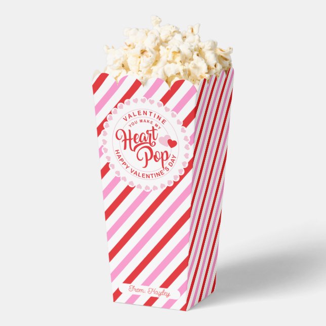 Machen Sie mein Herz Pop Valentine Rosa und Roter  Geschenkschachtel (Geplatzt)