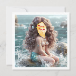 Machen Sie mein Kind zu einer Meerjungfrau-Prinzes Karte