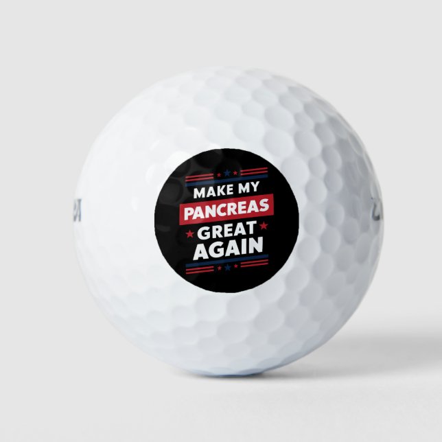 Machen Sie meine Bauchspeicheldrüse wieder groß Di Golfball (Vorderseite)