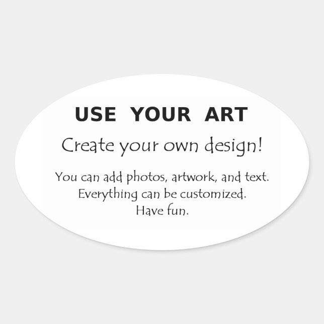 Machen Sie meine eigenen ovalen Aufkleber mit Foto (Vorderseite)