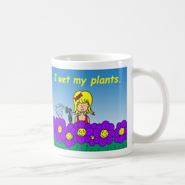 Machen Sie meine Pflanzen-Tasse nass Kaffeetasse (Rechts)