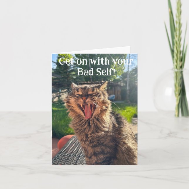 Machen Sie mit Ihrer schlechten Selbstkarte weiter Karte (Vorderseite)