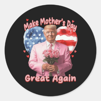 Machen Sie Mütter Tag groß Trump Funny Mother Da Runder Aufkleber