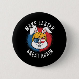 Machen Sie Ostern wieder groß Jagd Eier Rabbit Ame Button