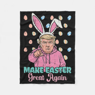 Machen Sie Ostern wieder groß Trump Bunny Lustige Fleecedecke