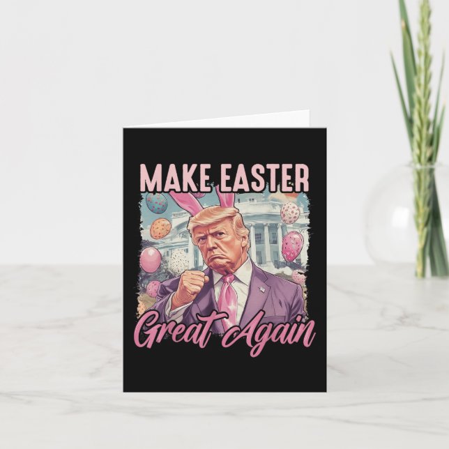 Machen Sie Ostern wieder großartig Funny Trump Bun Karte (Vorderseite)