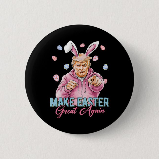 Machen Sie Ostern wieder großartig, lustiger Trump Button (Vorderseite)