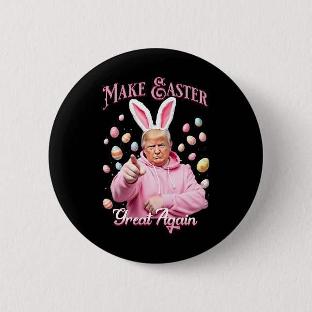 Machen Sie Ostern wieder großartig, lustiger Trump Button (Vorderseite)