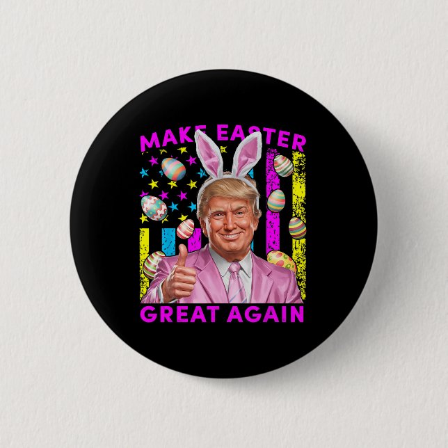 Machen Sie Ostern wieder großartig, lustiger Trump Button (Vorderseite)
