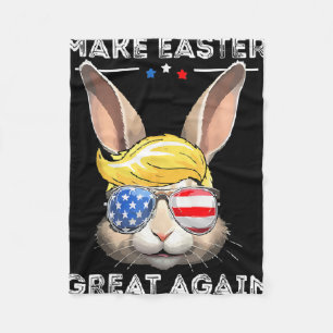 Machen Sie Ostern wieder großartig Trump Bunny Lus Fleecedecke