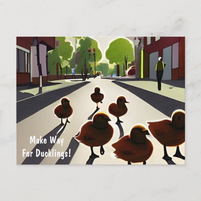 Machen Sie Platz für Ducklings! Postkarte (Vorderseite)
