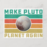 Machen Sie Pluto Planet wieder Retro Space Astrono