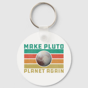 Machen Sie Pluto Planet wieder Retro Space Astrono Schlüsselanhänger