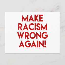 Machen Sie Rassismus wieder falsch! Protest gegen  Postkarte