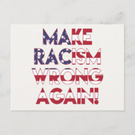 Machen Sie Rassismus wieder falsch! Protest gegen  Postkarte