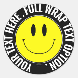 Machen Sie sich einen Smilie Round Aufkleber, Voll Runder Aufkleber