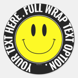 Machen Sie sich einen Smilie Round Aufkleber, Voll Runder Aufkleber