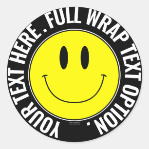 Machen Sie sich einen Smilie Round Aufkleber, Voll Runder Aufkleber