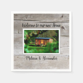 Machen Sie sich Ihr eigenes Begrüßungs-neues Zuhau Serviette