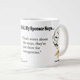 Machen Sie sich keine Sorgen um die Schritte. Jumbo-Tasse