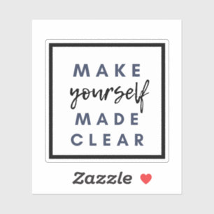 Machen Sie sich klar Aufkleber