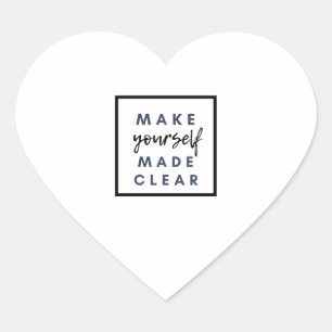 machen Sie sich klar Herz-Aufkleber