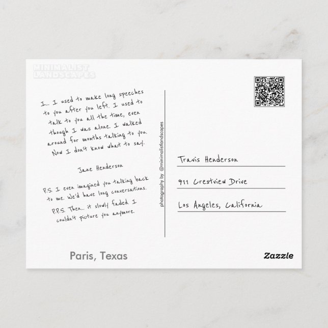 Machen Sie sich selbst Postkarte (Rückseite)