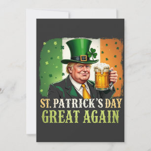 Machen Sie St. Patrick wieder großartig Trump Iris Feiertagskarte