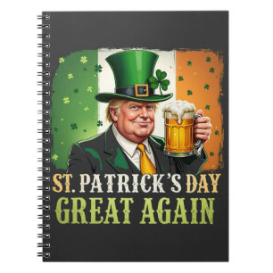Machen Sie St. Patrick's Great Again Trump Irish Notizblock