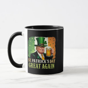Machen Sie St. Patrick's Great Again Trump Irish Tasse