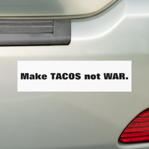 Machen Sie TACOS keinen KRIEG! Autoaufkleber