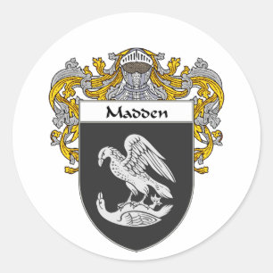 Machen Sie Wappen verrückt (überzogen) Runder Aufkleber