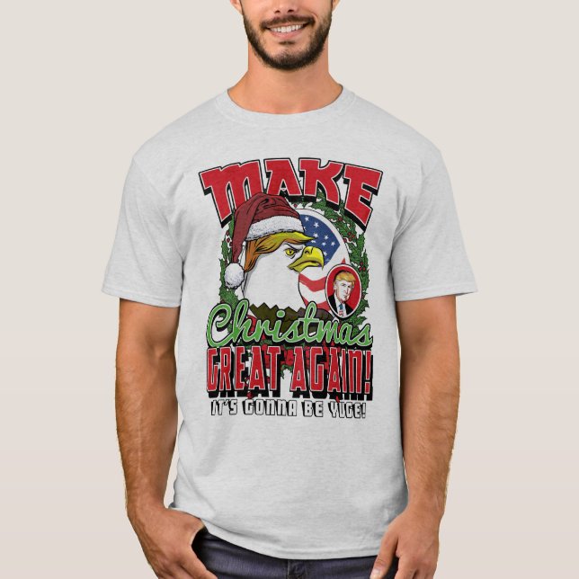 Machen Sie Weihnachten großen wieder Trumpf Eagle T-Shirt (Vorderseite)