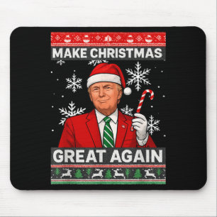 Machen Sie Weihnachten mit Trump und Schneeschippe Mousepad