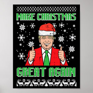 Machen Sie Weihnachten wieder groß Trump hässliche Poster