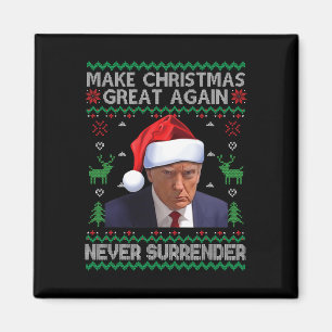 Machen Sie Weihnachten wieder groß Trump-Mugshot-N Magnet