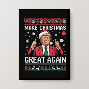 Machen Sie Weihnachten wieder groß Trump Pyjama hä Button
