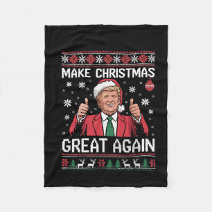 Machen Sie Weihnachten wieder groß Trump Pyjama hä Fleecedecke