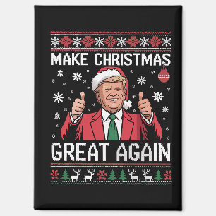 Machen Sie Weihnachten wieder groß Trump Pyjama hä Magnet