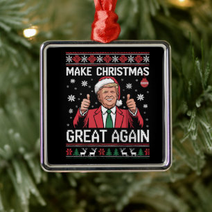 Machen Sie Weihnachten wieder groß Trump Pyjama hä Ornament Aus Metall