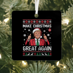Machen Sie Weihnachten wieder groß Trump Pyjama hä Ornament Aus Metall