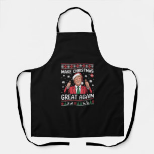 Machen Sie Weihnachten wieder groß Trump Pyjama hä Schürze