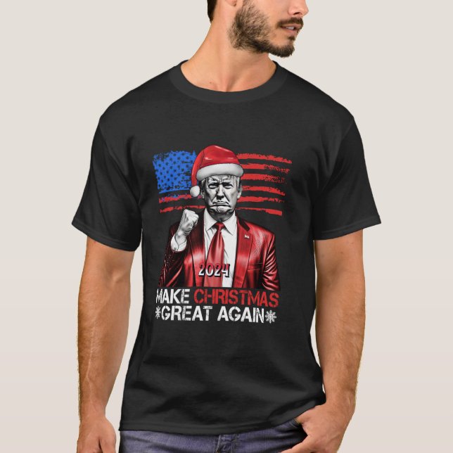 Machen Sie Weihnachten wieder groß Trump Weihnacht T-Shirt (Vorderseite)