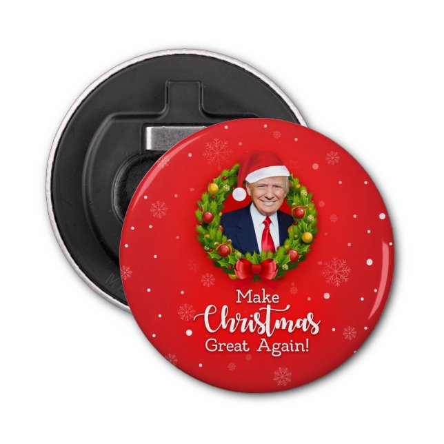 Machen Sie Weihnachten wieder großartig Trump MAGA Flaschenöffner (Vorderseite)