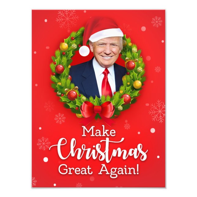 Machen Sie Weihnachten wieder großartig Trump MAGA Fotodruck (Vorne)