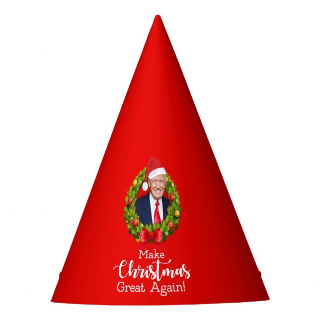 Machen Sie Weihnachten wieder großartig Trump MAGA Partyhütchen (Vorderseite)