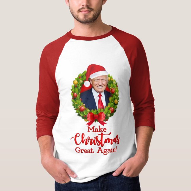 Machen Sie Weihnachten wieder großartig Trump MAGA T-Shirt (Vorderseite)