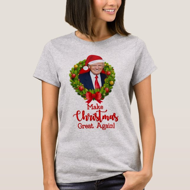 Machen Sie Weihnachten wieder großartig Trump MAGA T-Shirt (Vorderseite)